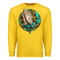 Lemon western praying hands prayer rosary  faith cross Premium Sweatshirt - BarkalooDesign
