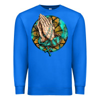 True Royal western praying hands prayer rosary  faith cross Premium Sweatshirt - BarkalooDesign