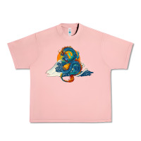 Salmon blue dragon ocean waves and sun Urban Heavy Tee - RanaPortraitStore