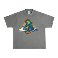 Tornado blue dragon ocean waves and sun Urban Heavy Tee - RanaPortraitStore