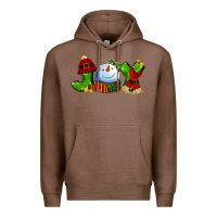Chestnut joy for christmas with snowman Premium Hoodie - AdoDesignShop