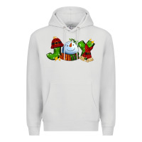 Dove Grey joy for christmas with snowman Premium Hoodie - AdoDesignShop