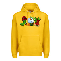 Lemon joy for christmas with snowman Premium Hoodie - AdoDesignShop