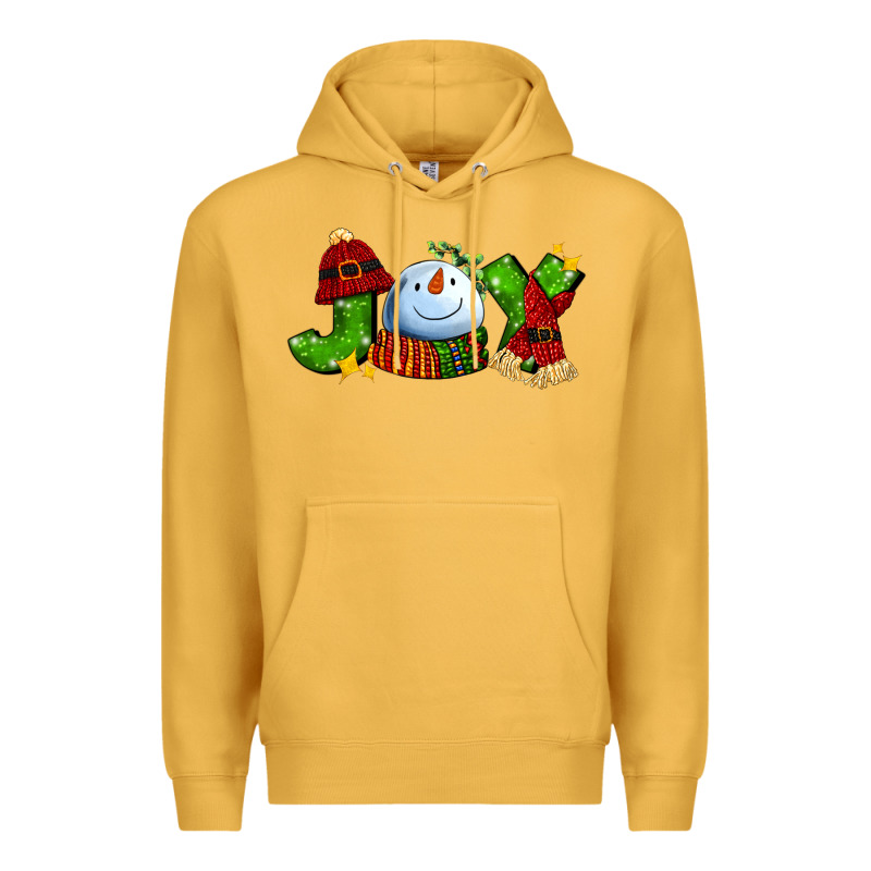 Joy For Christmas With Snowman Premium Hoodie by AdoDesignShop | Teevron