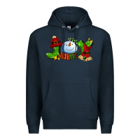 Navy joy for christmas with snowman Premium Hoodie - AdoDesignShop