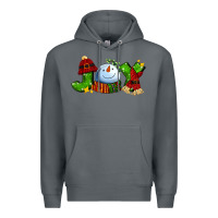 Rock joy for christmas with snowman Premium Hoodie - AdoDesignShop