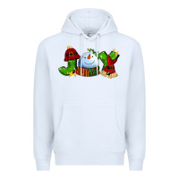 White joy for christmas with snowman Premium Hoodie - AdoDesignShop