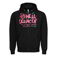 Black heal cancer Zipper Hoodie - AdoDesignShop