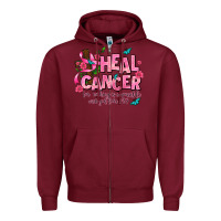 Burgundy heal cancer Zipper Hoodie - AdoDesignShop