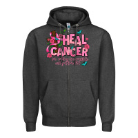 Charcoal Heather heal cancer Zipper Hoodie - AdoDesignShop