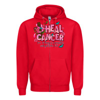 Red heal cancer Zipper Hoodie - AdoDesignShop