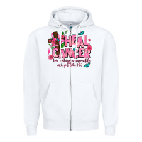 White heal cancer Zipper Hoodie - AdoDesignShop