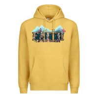 Antique Gold faith can move mountains cross Premium Hoodie - NancyCooperArtShop