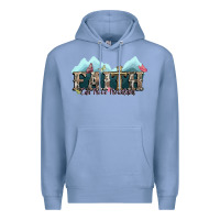 Colony Blue faith can move mountains cross Premium Hoodie - NancyCooperArtShop