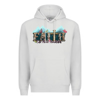 Dove Grey faith can move mountains cross Premium Hoodie - NancyCooperArtShop