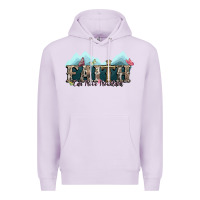 Lilac faith can move mountains cross Premium Hoodie - NancyCooperArtShop