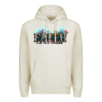 Oatmeal Heather faith can move mountains cross Premium Hoodie - NancyCooperArtShop