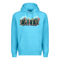Ocean Blue faith can move mountains cross Premium Hoodie - NancyCooperArtShop