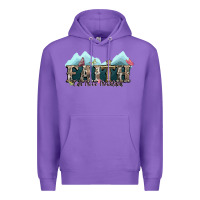 Purple faith can move mountains cross Premium Hoodie - NancyCooperArtShop