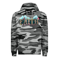 Slate Camo faith can move mountains cross Premium Hoodie - NancyCooperArtShop