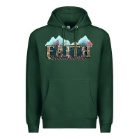 Sports Green faith can move mountains cross Premium Hoodie - NancyCooperArtShop