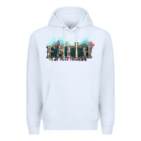 White faith can move mountains cross Premium Hoodie - NancyCooperArtShop