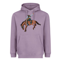 Lavender bucking bronco cowboy rodeo Heavyweight Hoodie - Artiststas