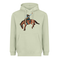 Matcha bucking bronco cowboy rodeo Heavyweight Hoodie - Artiststas