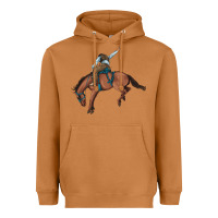 Meerkat bucking bronco cowboy rodeo Heavyweight Hoodie - Artiststas