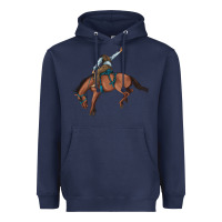 Bucking Bronco Cowboy Rodeo Heavyweight Hoodie | Teevron