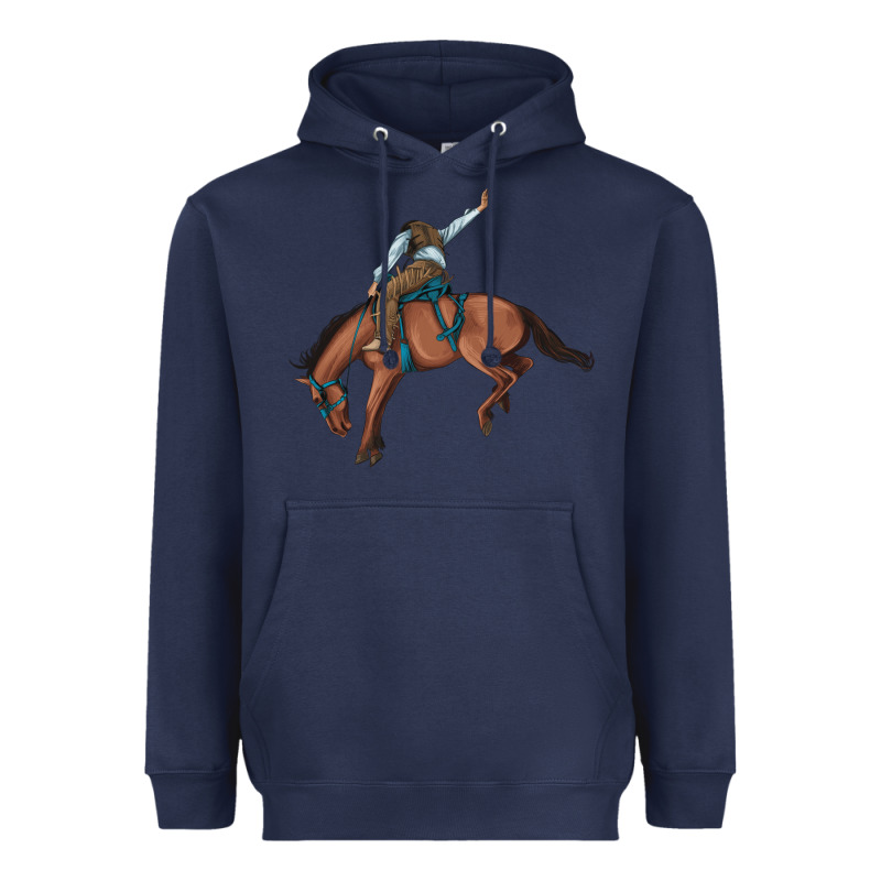 Bucking Bronco Cowboy Rodeo Heavyweight Hoodie by Artiststas | Teevron
