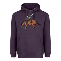 Plum bucking bronco cowboy rodeo Heavyweight Hoodie - Artiststas