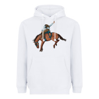 White bucking bronco cowboy rodeo Heavyweight Hoodie - Artiststas