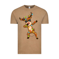 Vintage Coffee dabbing deer Vintage Tee - Zillion Design Studio