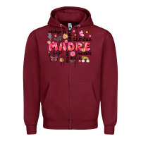 Burgundy ella es mama Zipper Hoodie - JahusDesignShop