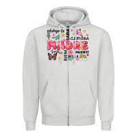 Dove Grey ella es mama Zipper Hoodie - JahusDesignShop
