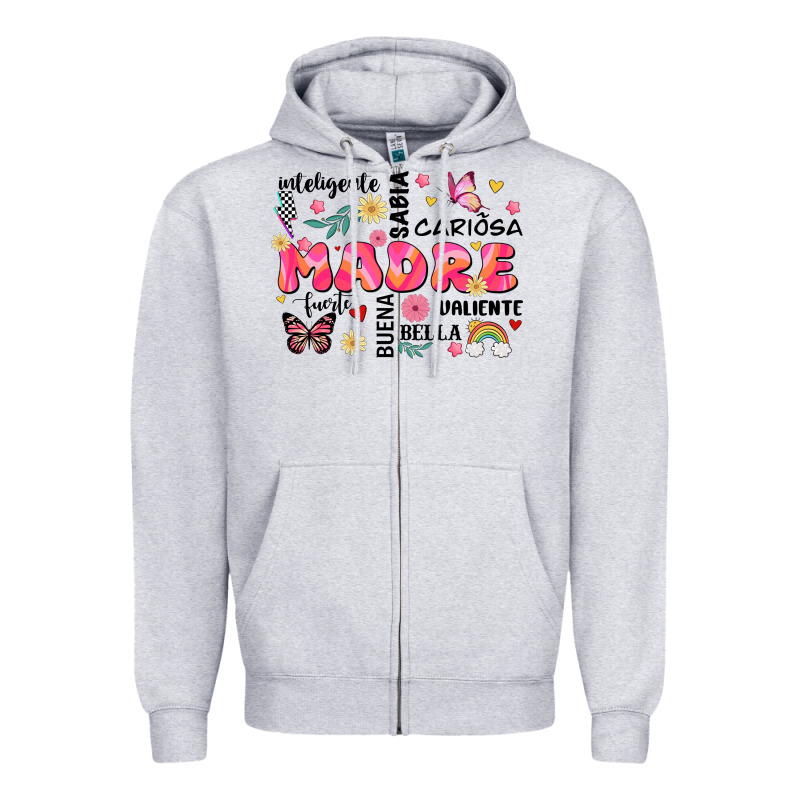 Ella Es Mama Zipper Hoodie by JahusDesignShop | Teevron