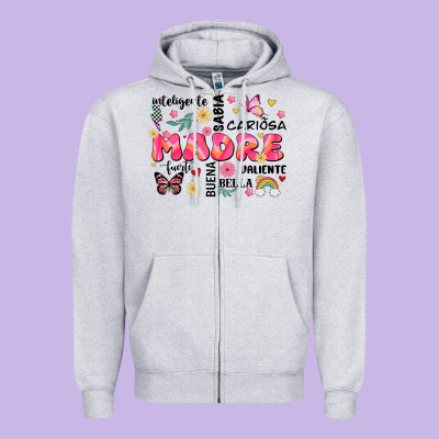 Ella Es Mama Zipper Hoodie Designed By Jahusdesignshop