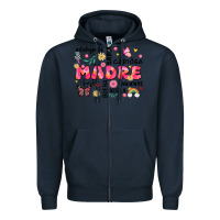 Navy ella es mama Zipper Hoodie - JahusDesignShop
