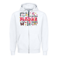 White ella es mama Zipper Hoodie - JahusDesignShop