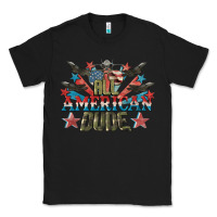 Black All American dude 4th of July Classic Tee - CowGirlArtShop