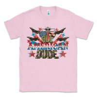 Bubblegum Pink All American dude 4th of July Classic Tee - CowGirlArtShop
