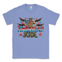 Colony Blue All American dude 4th of July Classic Tee - CowGirlArtShop