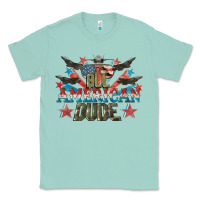 Seafoam All American dude 4th of July Classic Tee - CowGirlArtShop