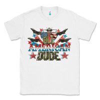 White All American dude 4th of July Classic Tee - CowGirlArtShop