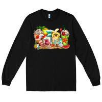 Black summer vibes coffee cups Long Sleeve Tee - Zillion Design Studio