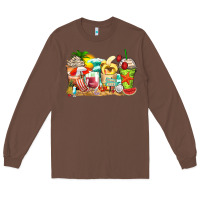 Chestnut summer vibes coffee cups Long Sleeve Tee - Zillion Design Studio
