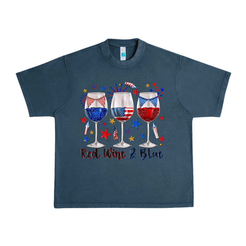 Red Wine And Blue Wine Glasses Urban Heavy Tee by texasbilliewilder | Teevron