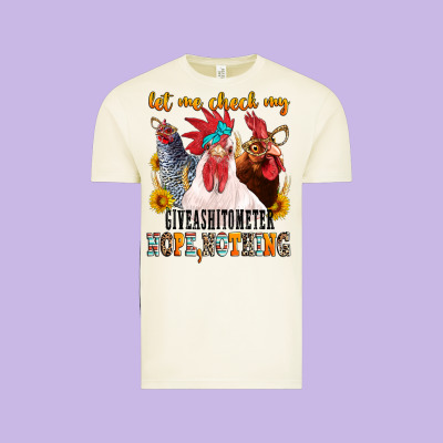 Let Me Check My Giveashitometer Vintage Tee Designed By Texasbilliewilder