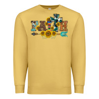 Antique Gold western faith arrow sunflowers Premium Sweatshirt - BarkalooDesign